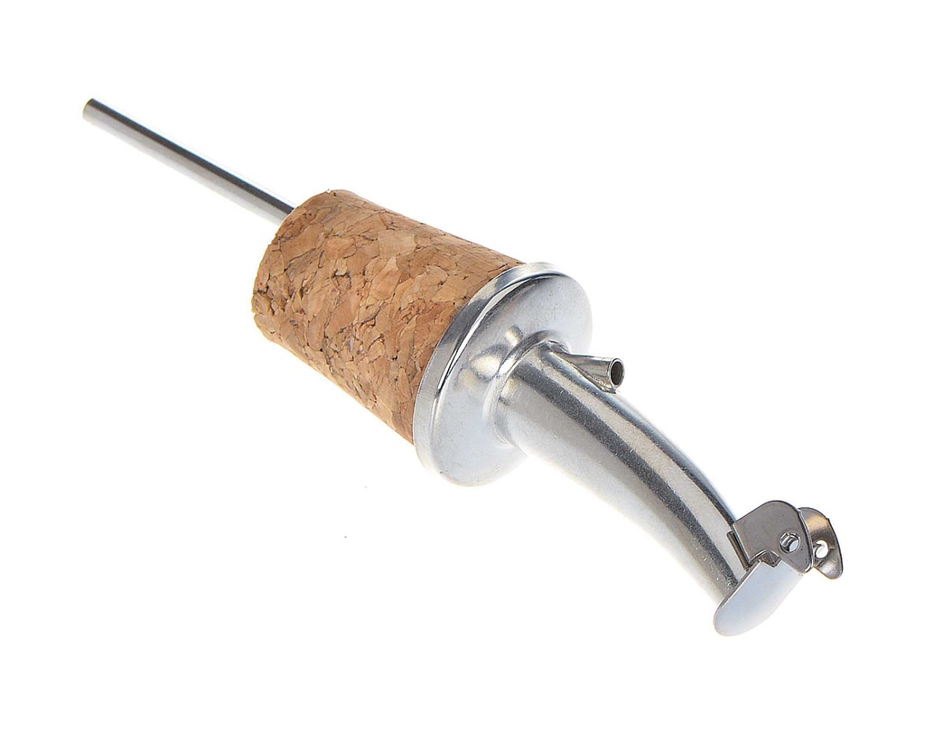 Cork pourer with flap